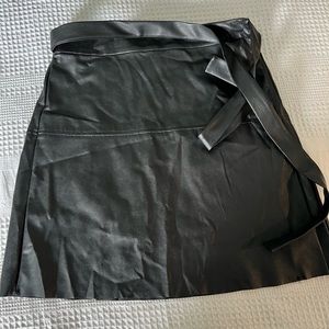 Wilfred Free Leather Wrap Skirt